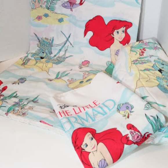 Disney Bedding Vintage The Little Mermaid Twin Sheet Set 3 Piece
